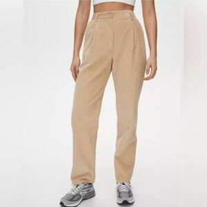 Aritzia Wilfred Free Lennox Beige Corduroy Casual Pant High Rise Women's 10